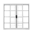 Ver imagem 1 de Janela de Aço de Correr 100x150cm 4 Folhas com Grade Minas Sul MGM Branco