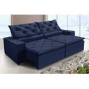Ver imagem 1 de Sofá Monaco Retratil e Reclinavel 2,32 Mts Veludo Azul