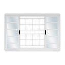 Ver imagem 1 de Janela de Aço de Correr 120x120cm 4 Folhas com Grade Minas Sul MGM Branco