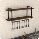 Ver imagem 3 de Prateleira Estilo Industrial Cozinha de Parede GND PM 100cm
