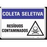 PLACA COLETA SELETIVA RESÍDUOS CONTAMINADOS - 1