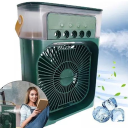 Ventilador Portátil Mesa Mini Ar Condicionado Umidificador Cor:verde - 4