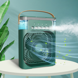 Ventilador Portátil Mesa Mini Ar Condicionado Umidificador Cor:verde - 2