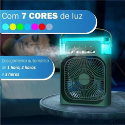 Ventilador Portátil Mesa Mini Ar Condicionado Umidificador Cor:verde - 3