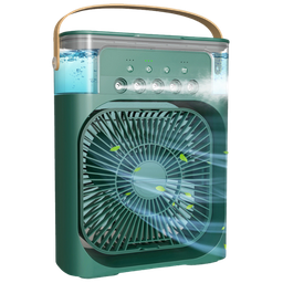 Ventilador Portátil Mesa Mini Ar Condicionado Umidificador Cor:verde - 1