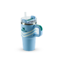 Ver imagem 2 de Copo Quencher Stanley com Canudo com Alça 591ml - Cornflower Chevron