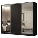 Ver imagem 3 de Guarda-roupa Casal 100% Mdf Madesa Royale 3 Portas de Correr com Espelho
