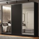 Ver imagem 1 de Guarda-roupa Casal 100% Mdf Madesa Royale 3 Portas de Correr com Espelho