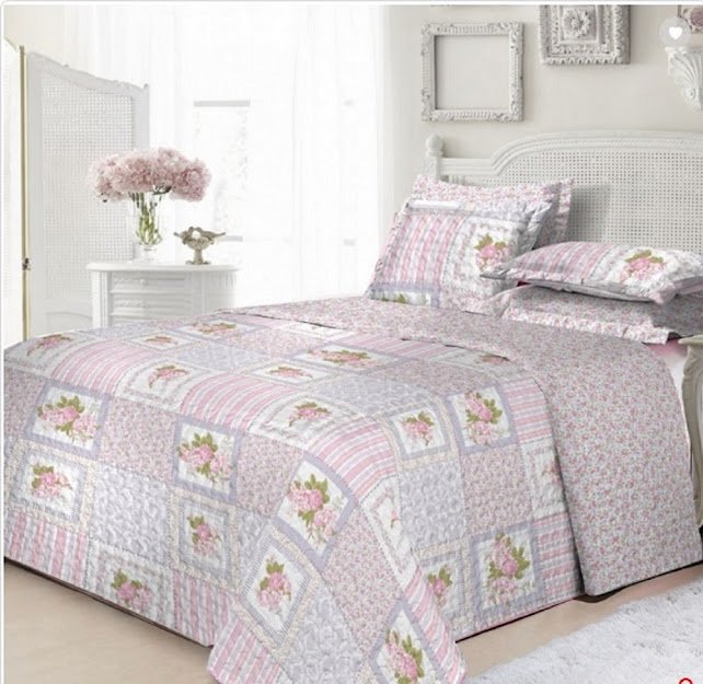 Colcha Casal Micromatelassê 2,20m x 2,40m com 02 Porta-travesseiros - Lucy