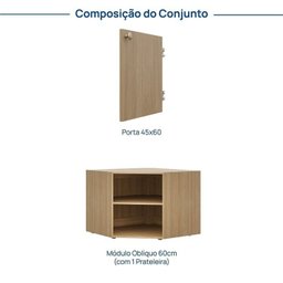 Armário de Canto 60cm Módulo Frame CabeCasa MadeiraMadeira - 3