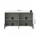 Ver imagem 2 de Aparador Buffet 100% MDF 4 Portas com Pés em Metal 164x85x40cm Taupe