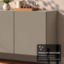 Ver imagem 5 de Aparador Buffet 100% MDF 4 Portas com Pés em Metal 164x85x40cm Taupe
