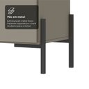 Ver imagem 4 de Aparador Buffet 100% MDF 4 Portas com Pés em Metal 164x85x40cm Taupe