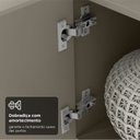 Ver imagem 6 de Aparador Buffet 100% MDF 4 Portas com Pés em Metal 164x85x40cm Taupe