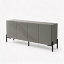 Ver imagem 7 de Aparador Buffet 100% MDF 4 Portas com Pés em Metal 164x85x40cm Taupe