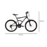Bicicleta Mountain Bike Aro 26 Master V Quadro Aço Carbono Freio V-brake 21 Marchas Preto Verde - 2