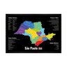 Quadro Raspadinha Mapa de São Paulo 93X63 - Com Moldura - 1