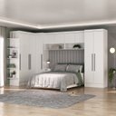 Ver imagem 5 de Módulo Guarda-Roupa Cantoneira 1 Porta de Abrir com Prateleiras Externas Branco Viena Yescasa
