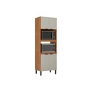 Ver imagem 1 de Torre Quente de Cozinha Firenze Duplo Forno 4 Portas 70x219 Amendola/nude Prime Tx - Demóbile