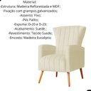 Ver imagem 2 de Kit 02 Poltrona Pés de Palito Melinda Suede