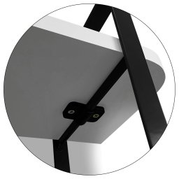 Prateleira Tripla Nicho Hone Modelo Industrial Decoração Casa 60x15 Preta/Branca - 5