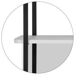 Prateleira Tripla Nicho Hone Modelo Industrial Decoração Casa 60x15 Preta/Branca - 4