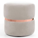 Ver imagem 1 de Puff Decorativo Com Cinto Rosê Round B-309 Bege Claro