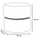 Ver imagem 2 de Puff Decorativo Com Cinto Rosê Round B-309 Bege Claro