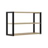 Estante Prateleira Parede Industrial Berlim 3 Andares 64x20x40cm Mdf Madeira Nogueira Metalão Prat-k - 1