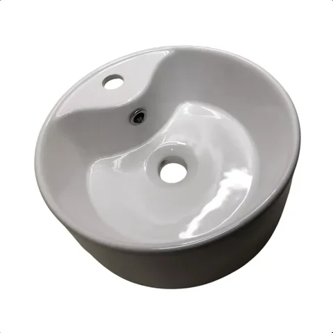 Cuba Pia Apoio Banheiro Lavabo Redonda 36x36cm Cerâmica - Jatiuca