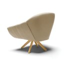 Ver imagem 4 de Kit 02 Poltronas Giratória Giovana Suede Base Madeira MA30 - D’Rossi - Marrom Rato