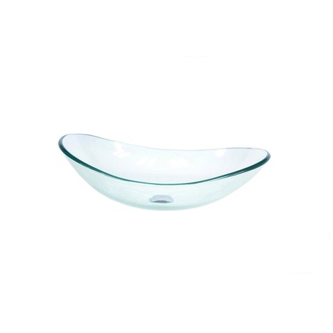 CUBA DE VIDRO OVAL 47CM JATEADA