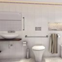 Ver imagem 4 de Barra Alça Apoio Kit 2 Uni Aço Inox 50cm Idoso Acessibilidade Pcd Cadeirante Gestante Suporte Anti Q