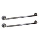 Ver imagem 1 de Barra Alça Apoio Kit 2 Uni Aço Inox 50cm Idoso Acessibilidade Pcd Cadeirante Gestante Suporte Anti Q