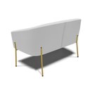 Ver imagem 7 de Sofá Namoradeira e 2 Poltronas Pé de Ferro Dourado Stella Linho D03 - D'Rossi Cor A05 Cinza