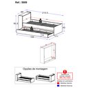 Ver imagem 4 de Bicama Multimóveis com Baú Embutido para Colchão 190cmx80cm Branca Ref.5009