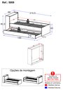 Ver imagem 4 de Bicama Multimóveis com Baú Embutido para Colchão 190cmx80cm Branca Ref.5009