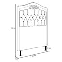 Ver imagem 5 de Cabeceira Cama Box Solteiro 90cm Imperial J02 Corano Branco - Mpozenato