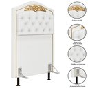 Ver imagem 4 de Cabeceira Cama Box Solteiro 90cm Imperial J02 Corano Branco - Mpozenato