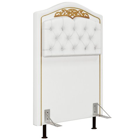 Cabeceira Cama Box Solteiro 90cm Imperial J02 Corano Branco - Mpozenato