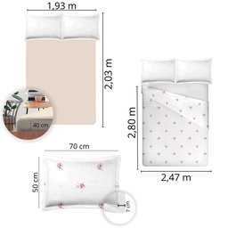 Jogo de Cama King Size 300 Fios Nova América - Romana (7771) - 4