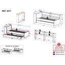 Ver imagem 4 de Bicama Solteiro Canto com Baú e Nichos