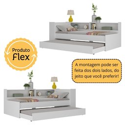 Bicama Solteiro Canto com Baú e Nichos - 3