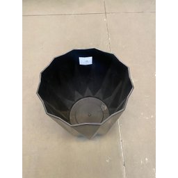 Vaso para Planta Decorativo Geométrico Preto Sala Varanda (liso/preto) - 8