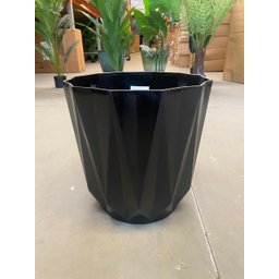 Vaso para Planta Decorativo Geométrico Preto Sala Varanda (liso/preto) - 6