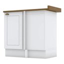 Ver imagem 1 de Balcao Canto Reto com Tampo 84cm Americana Branco Nature Henn