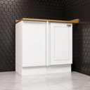 Ver imagem 2 de Balcao Canto Reto com Tampo 84cm Americana Branco Nature Henn