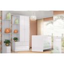 Ver imagem 1 de Quarto de Bebê Completo Labirinto 2 Peças (1 Guarda Roupa + 1 Berço) Qi97 Branco - Henn