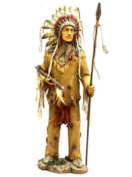 ESCULTURA REALISTA ÍNDIO SIOUX