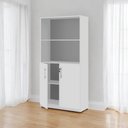 Ver imagem 1 de Armário Estante com Prateleiras Light Branco